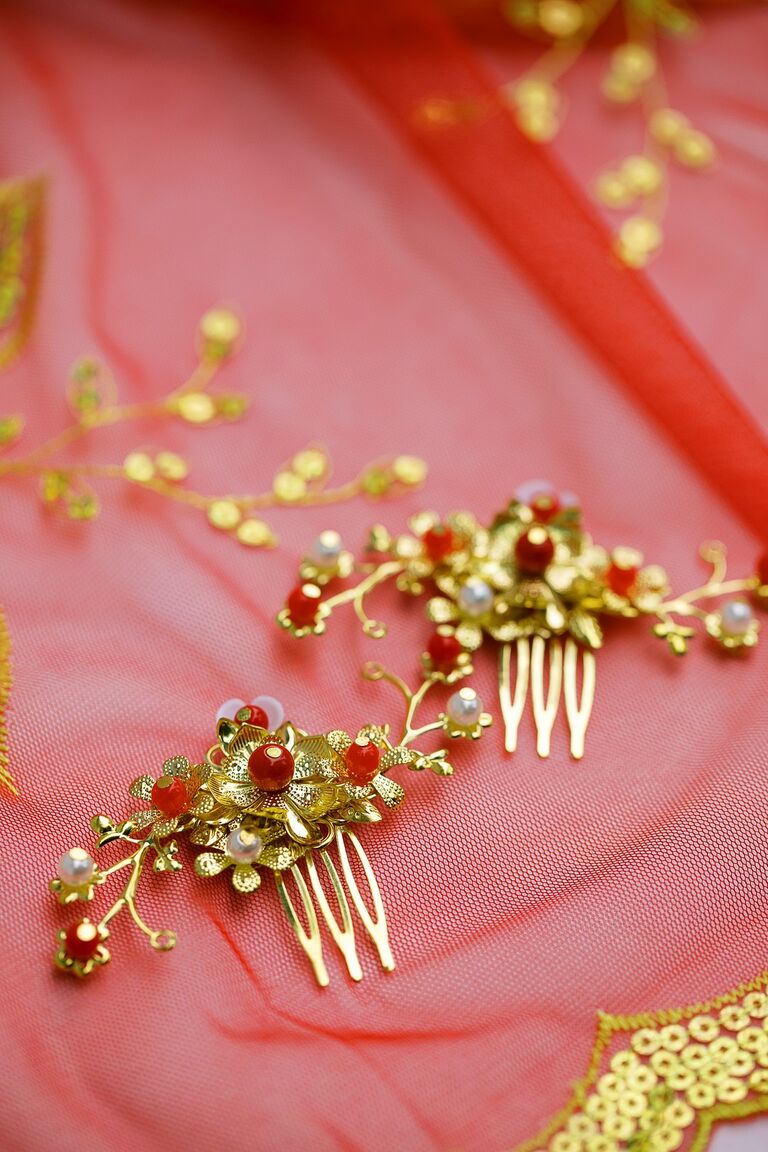 Hair combs for Chinese wedding
