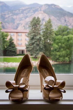 Nude Valentino Bow Pump Heels