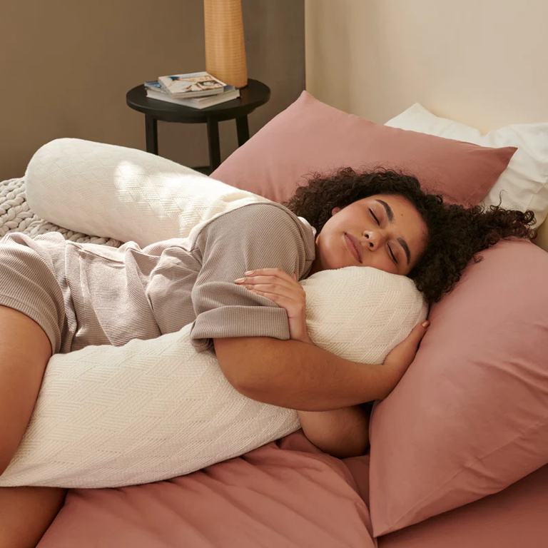 Soft body pillow from Bearaby for a cozy 16th wedding anniversary