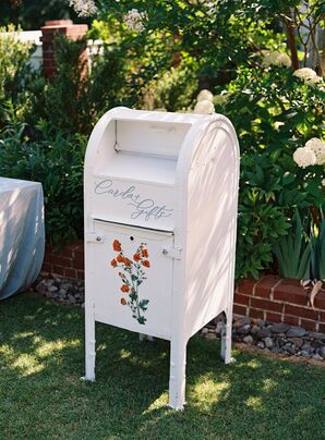 Custom Hand-Painted Mailbox With Floral Design, Cards and Gifts
