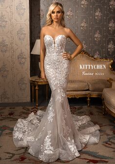 KITTYCHEN FANTINA, H2221 Fit-and-Flare Wedding Dress