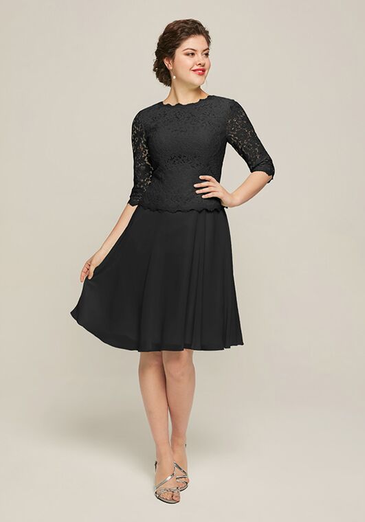 AW Bridal AW Tessie Dress Black Mother Of The Bride Dress - 3