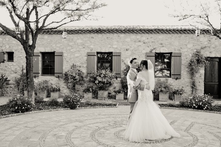 Off-Shoulder Fit-and-Flare Wedding Dress