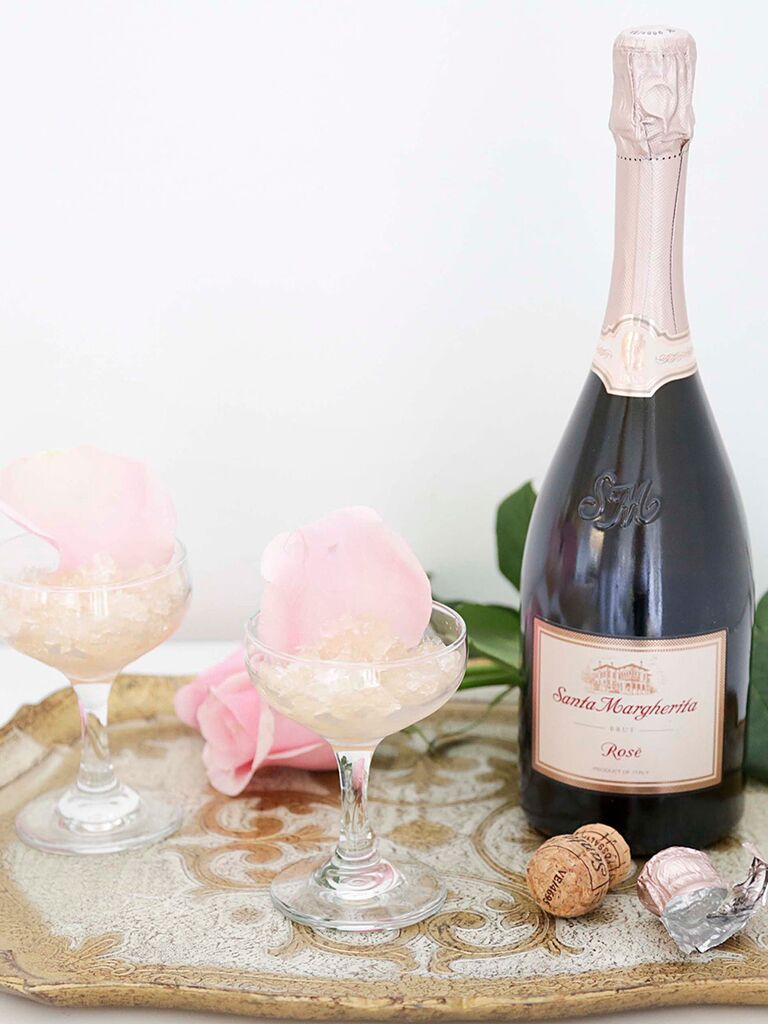 Sparkling rosé granita recipe
