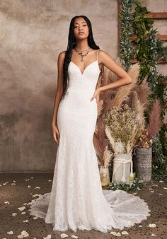 Lillian West 66206 Fit-and-Flare Wedding Dress
