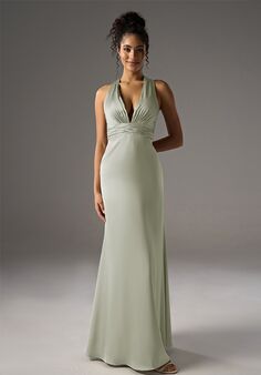 AW Bridal AW Erika Dress V-Neck and Plunge Bridesmaid Dress