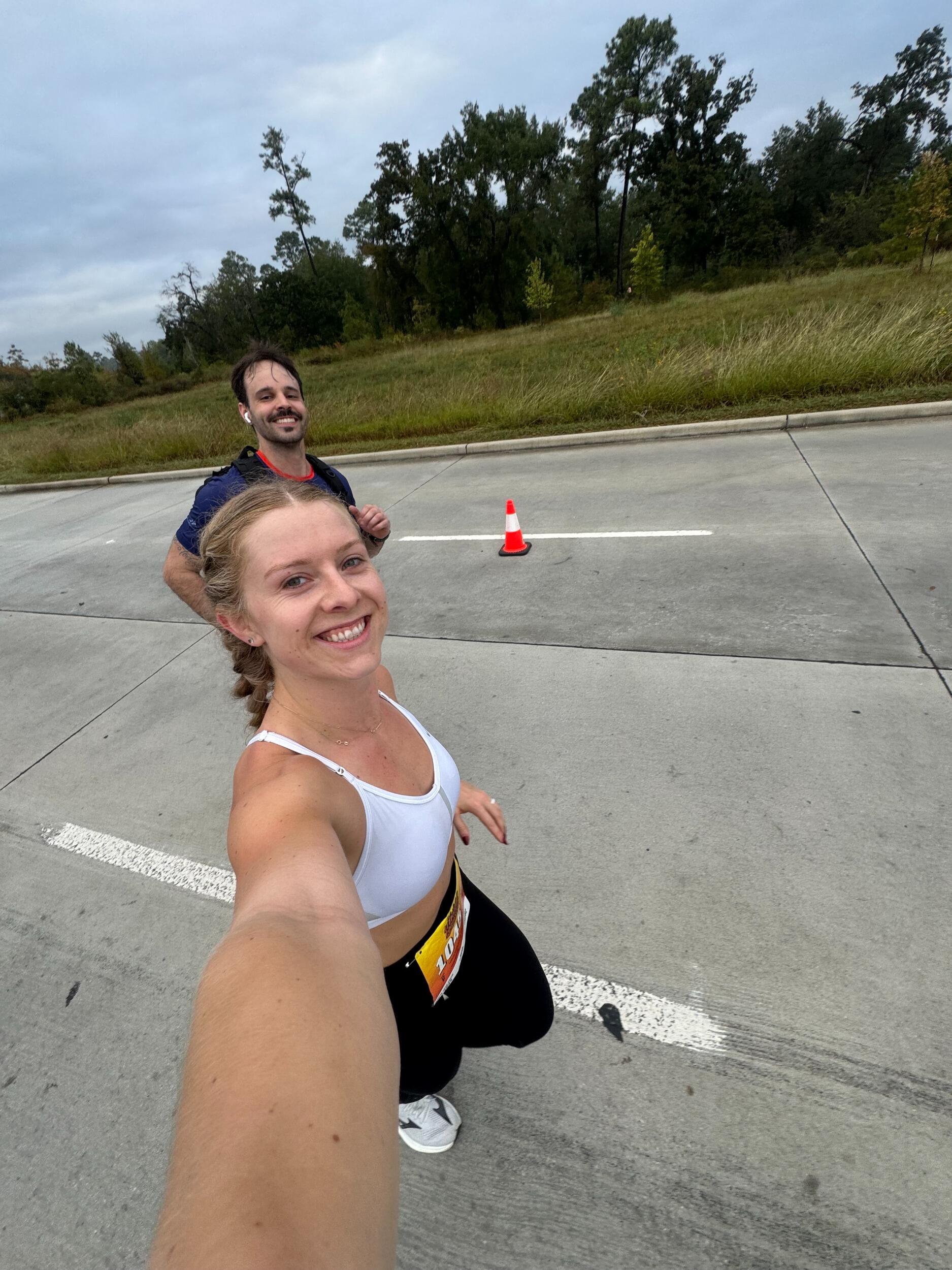 Ran a half marathon together