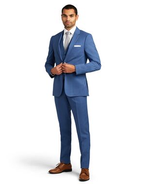 Stitch & Tie Steel Blue Performance Suit Blue Tuxedo