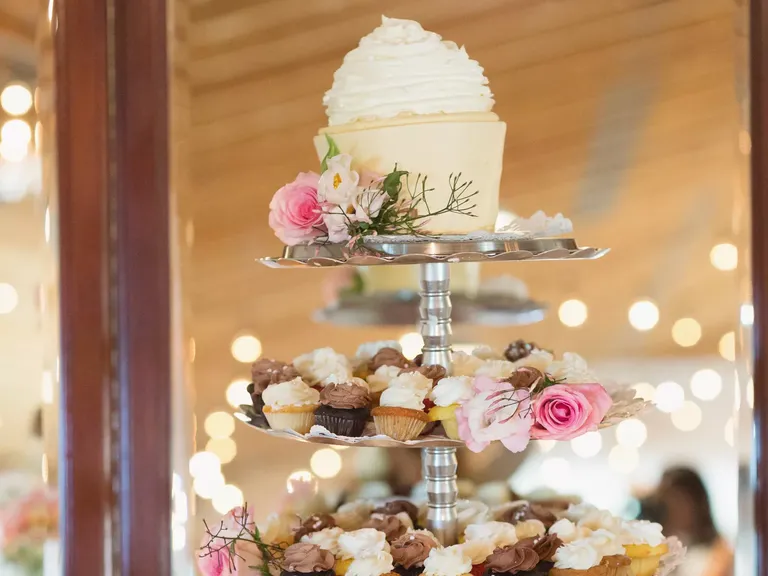 Whimsical Cupcake Wedding Cake
