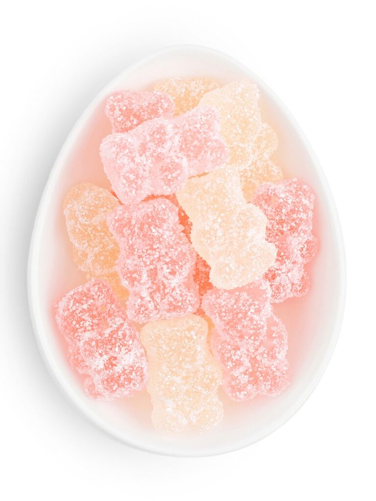 Champagne gummy bears bridesmaid gift