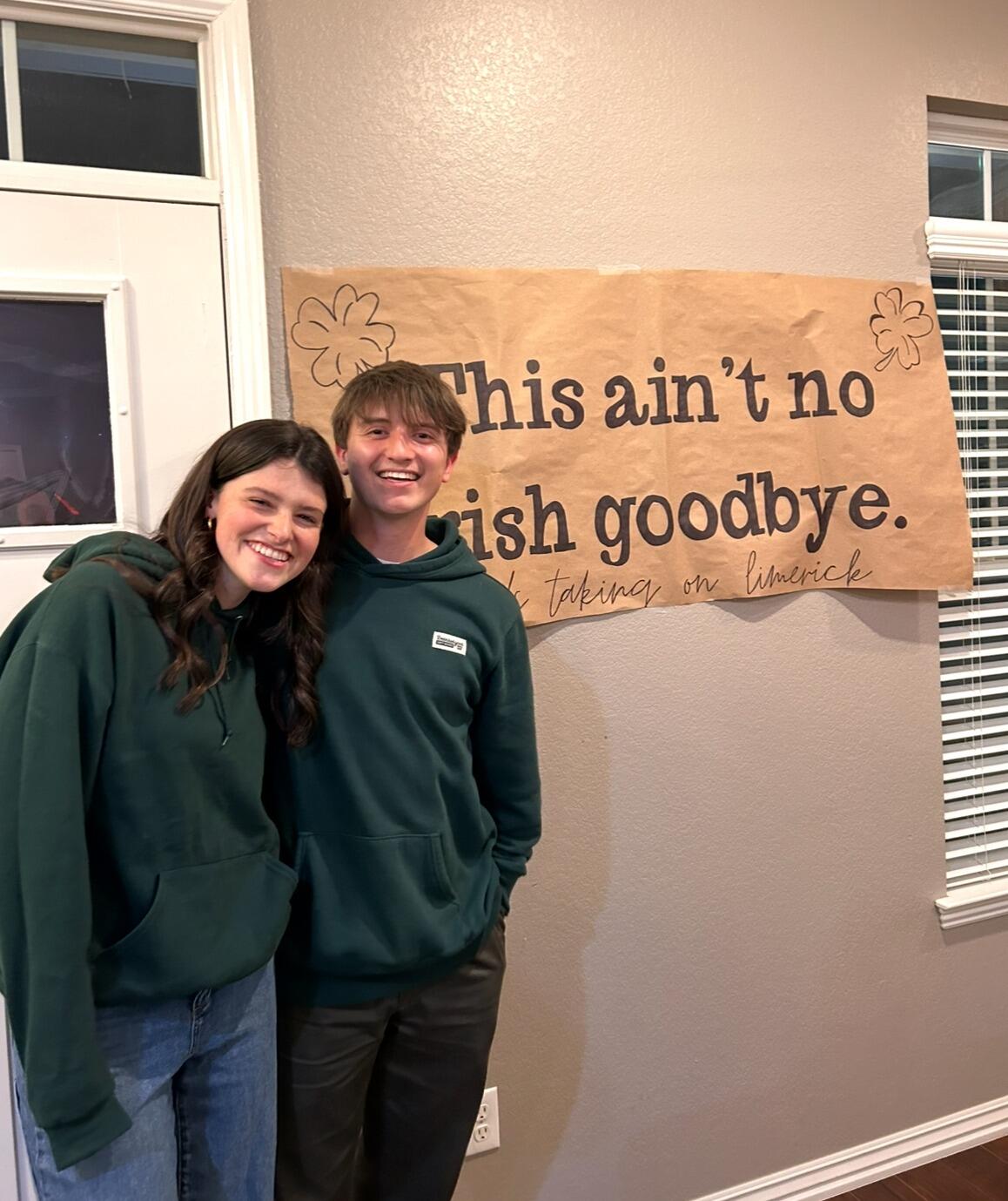 Maddie studied abroad in Ireland for 5 weeks after just getting back from Panama on a mission trip. Aaron was all for it, making long-distance and her passions easy.