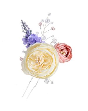 AW Bridal AW BRIDAL Flower Hair Pins for Wedding Bridal Hair Accessories Hair Piece for Women Rhinestone Hair Pin Hair Clips for Brides Bridesmaid (Silver) Silver Pins, Combs + Clip