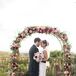 Jewel-Toned Floral Wedding Arch on Villa Antonia Terrace