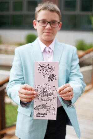 Illustrated Blush Ceremony Program