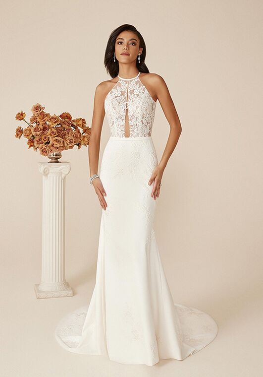 Justin Alexander Dalton Fit-and-Flare Wedding Dress - 4