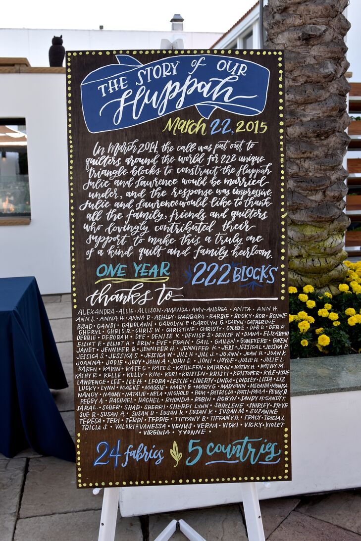 Wooden Wedding Story Sign