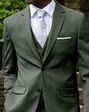 BLACKTIE SHARKSKIN Forest Green Wedding Suit Green Tuxedo - thumbnail - 2