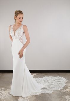 Essense of Australia D3912 Column Wedding Dress