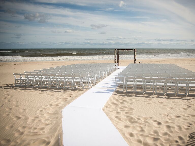 Beach wedding venue in Bridgehampton, New York.