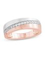 Kay Jewelers Men's Diamond Wedding Band 1/3 ct tw Round-cut 10K Two-Tone Gold Rose Gold Wedding Ring - thumbnail - 1