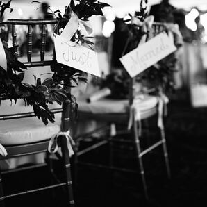 Just Married Chair Signs