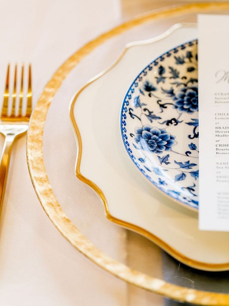 gold wedding china