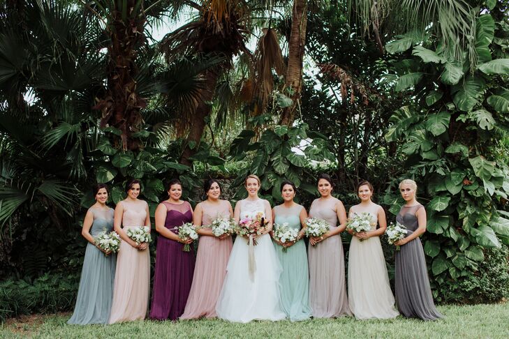 Same Bridesmaid Dress Style in Varying Colors