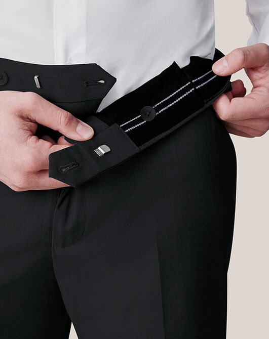 Birdy Grey Suits Taylor Suit Pants in Black Black Tuxedo - 3