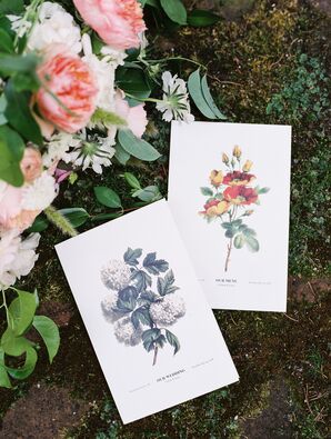 The Bride's Sister Created Custom Paper Goods for the Backyard Wedding