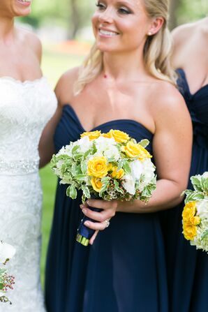 Yellow Rose and White Lisianthus Bouquet