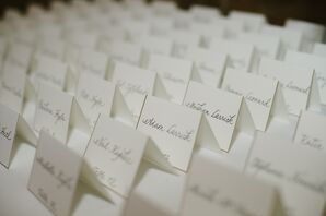 Simple Black and White Escort Cards