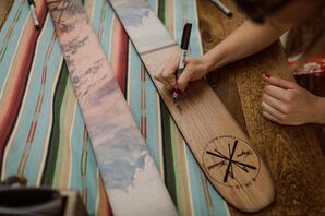 Guests Sign Skis In Lieu of Guest Book