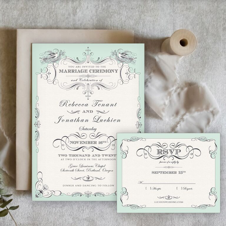 Victorian wedding invitation downloadable wedding invites