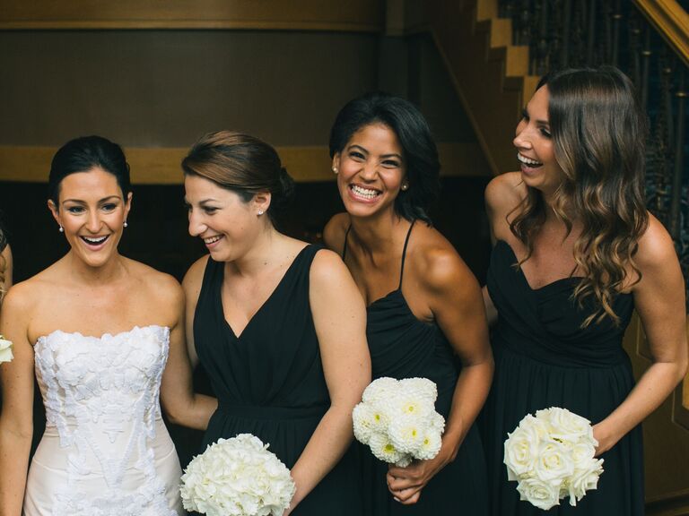 Bridesmaid hairstyle side swoop