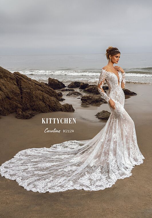 KITTYCHEN CAROLINA, H2124 Fit-and-Flare Wedding Dress - 4