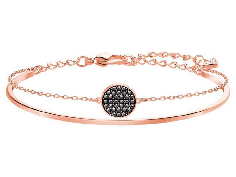 Rose Gold Crystal Knot Bangle Bracelet