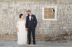 Classic Bride and Groom at Chamard Vineyards