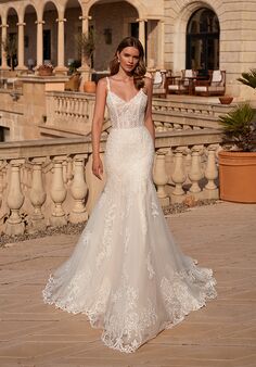 Moonlight Collection J6914 Mermaid and Trumpet Wedding Dress