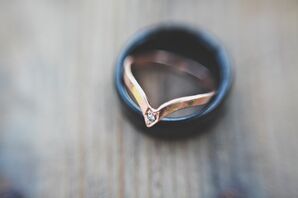 Tungsten Band for Him, Simple Gold Band for Her