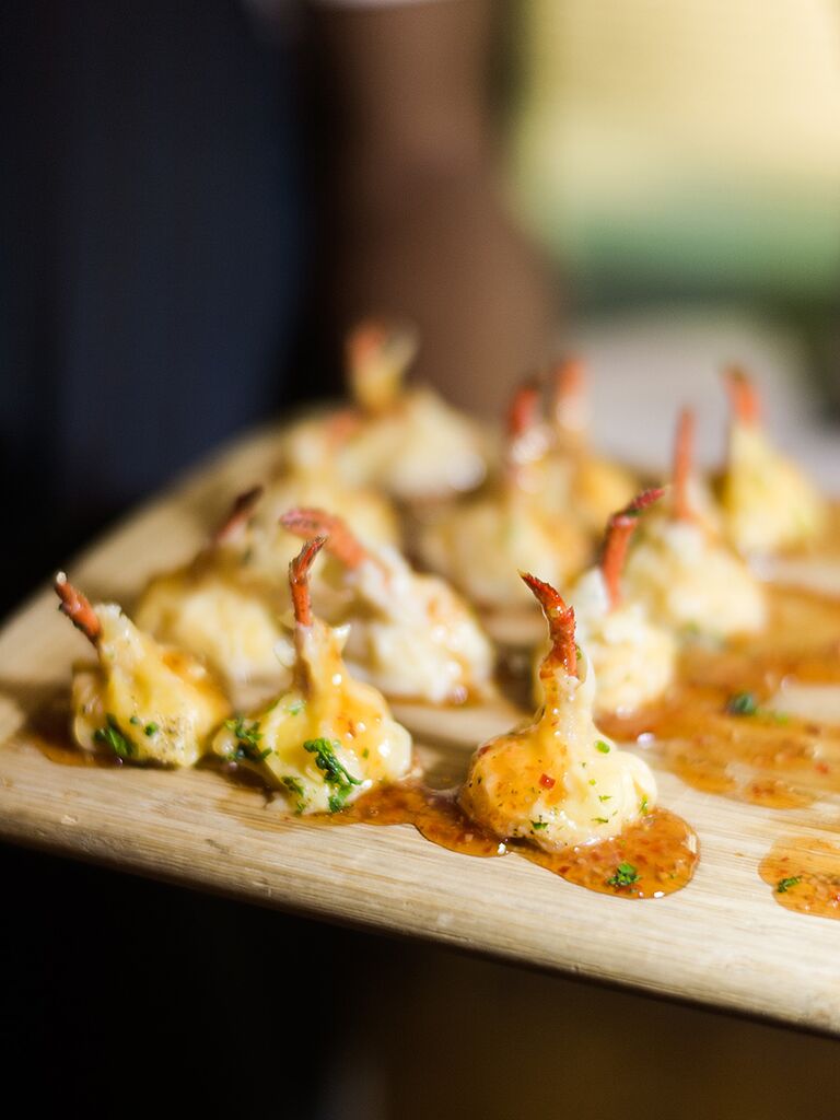 Ideas for gourmet wedding reception appetizers and food