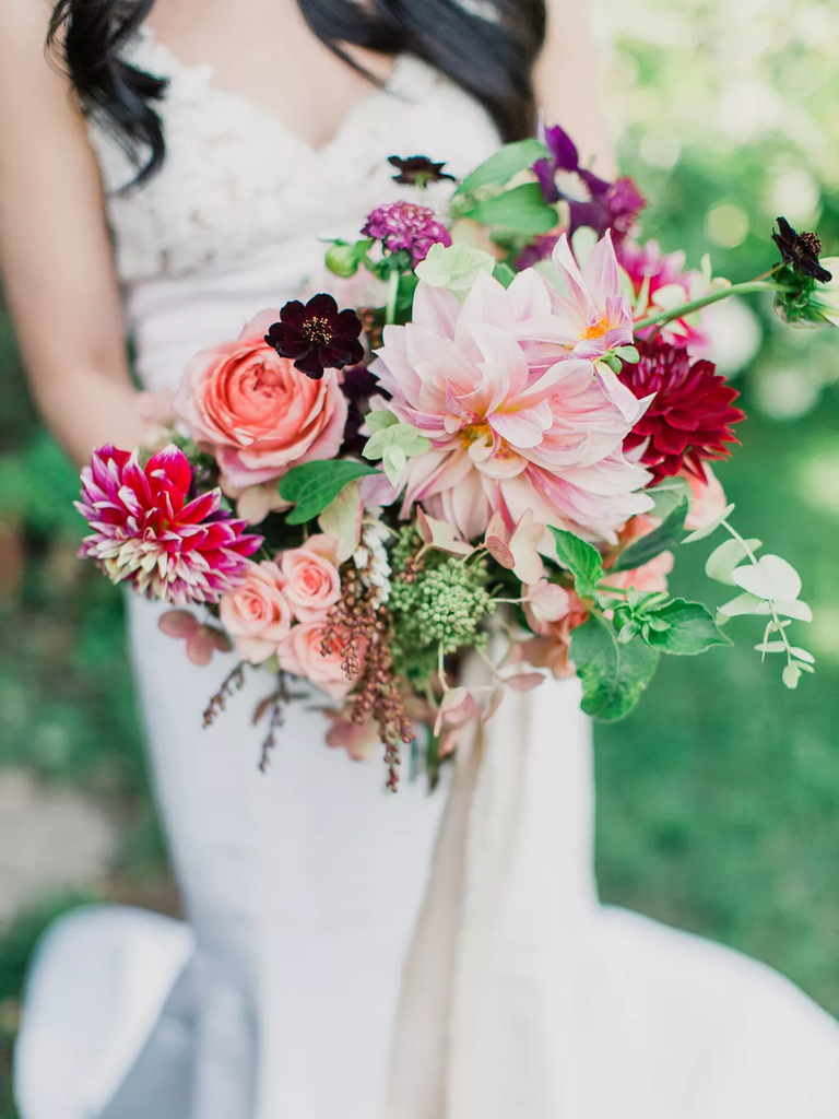 Delightful and vibrant dahlia bouquet