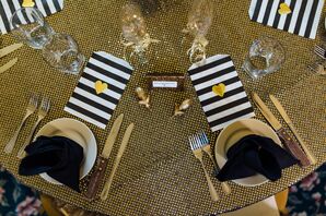 Gold, Black and White Dinnerware