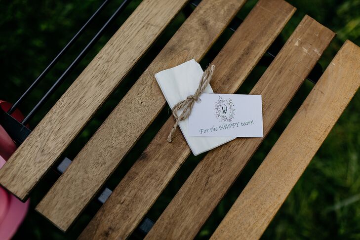 Tissues for Guests Sitting on Wedding Ceremony Chairs