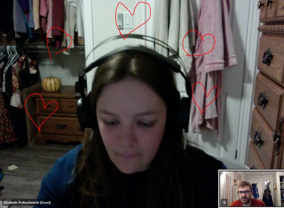 Since they matched during lockdown, they decided to get to know each other on Zoom and since they both were crafters -  they challenged each other to an art trade of their work.