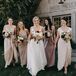 Romantic Neutral, Blush Bridesmaid Dresses