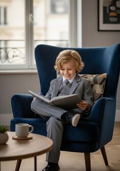 Little Tuxedos "Mason" Kids Medium Grey Suit (5-Piece Set) Flower Girl Dress and Ring Bearer Outfit