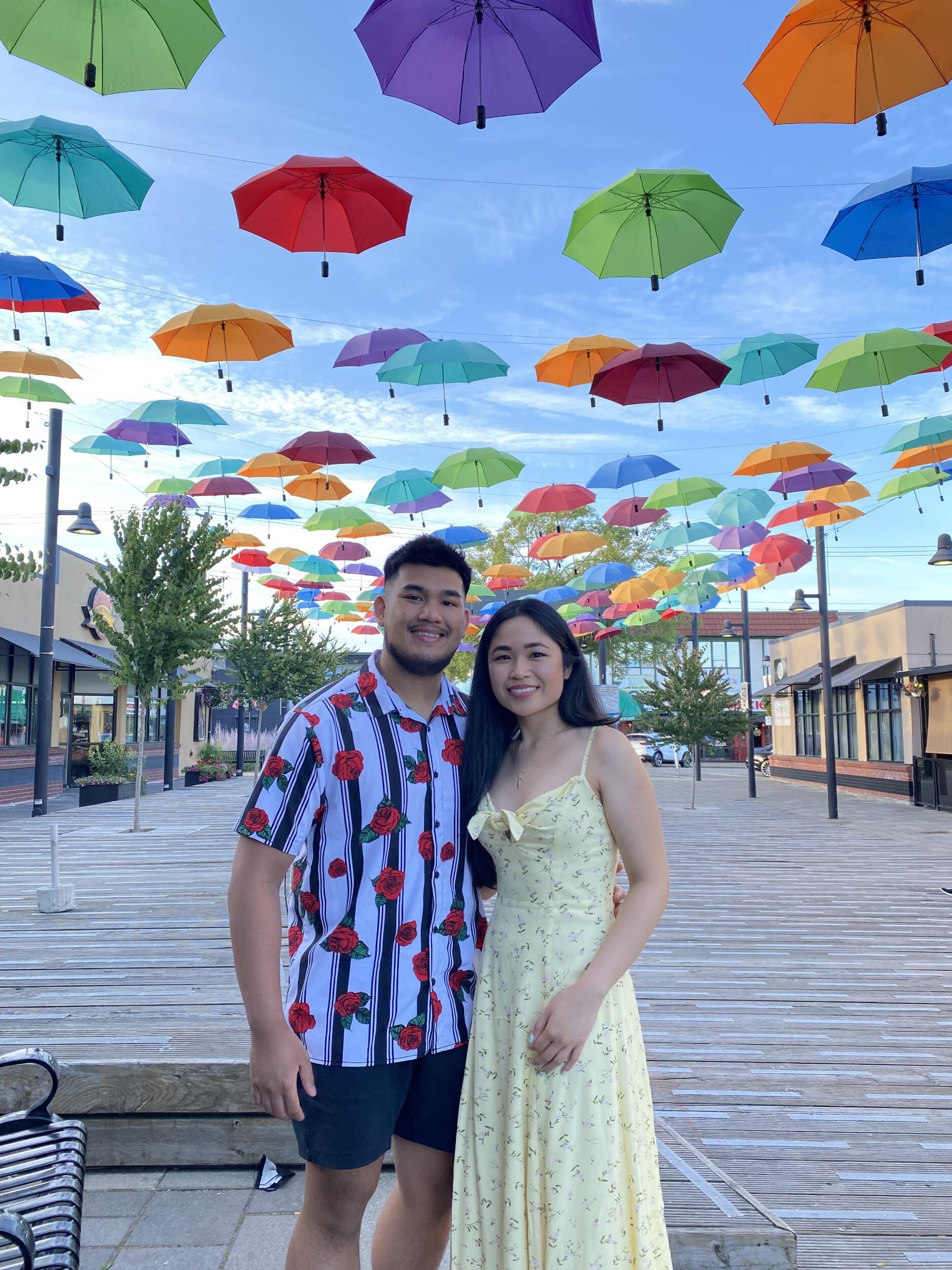 Downtown Langley in the Summer. Eating Thai food for Megan's 23rd b-day
