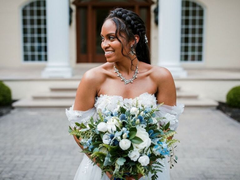 Something blue at a wedding