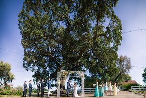 Outdoor Ceremony Under Large Oak Tree
