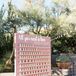 Peach-Hued Escort Card Wall in Scottsdale, Arizona